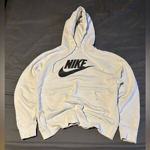 Nike Men’s Hoodie Large White W Black Logo